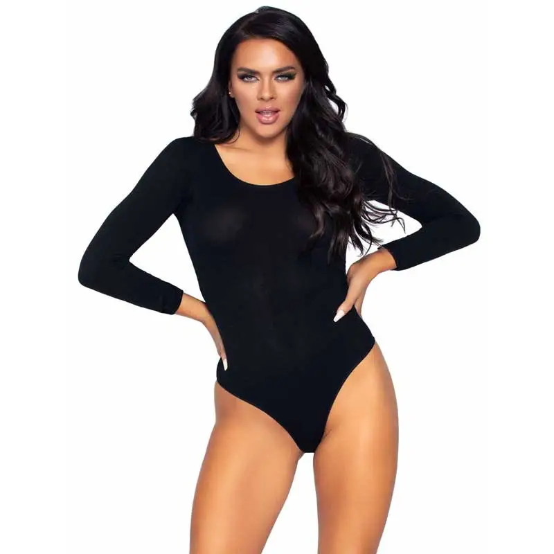 Denier Opaque Long Sleeved Bodysuit
