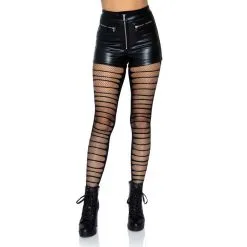 Double Layer Shredded Spandex And Net Tights