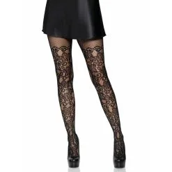 Floral Vine Net Tights