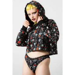 Gnomies Cropped Hoodie – Killstar