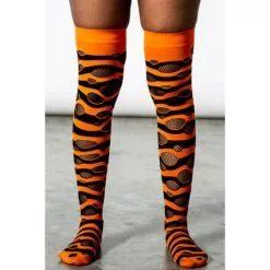 Wretched Souls Distress Socks Black/Orange