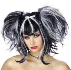 Morris "Bad Fairy - Black/White" Halloween Wig