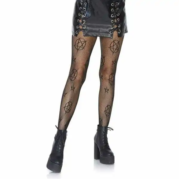 Occult โ Pentagram Net Tights - Image 3