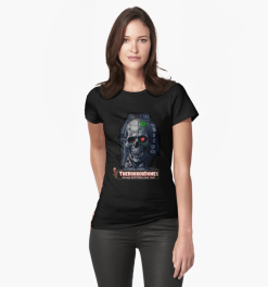The Horror Dome Women's HorrorDome Zombie Skull Fitted T-Shirt